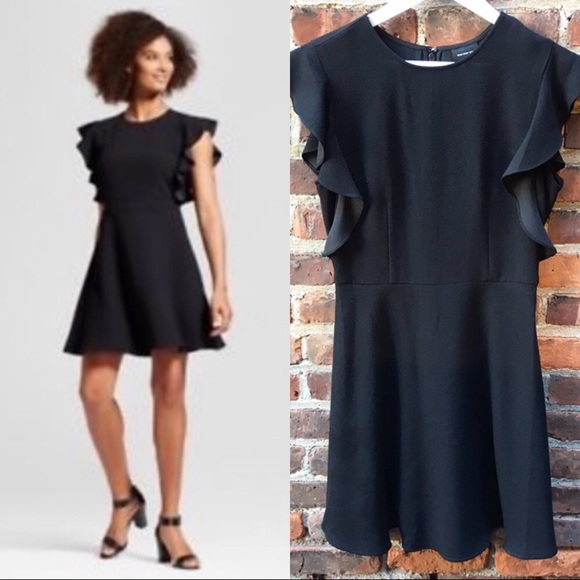 Who What Wear Dresses & Skirts - NWT Who What Wear Ruffle Sleeve Fit & Flare Dress